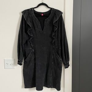 Betsy Johnson Distressed Dress with Pockets NWOT
